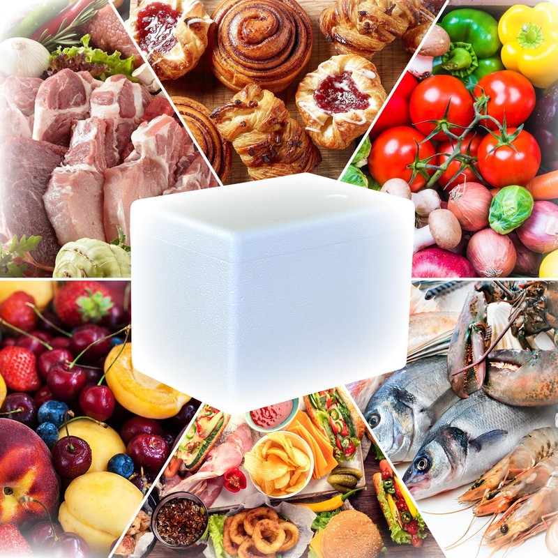 Thermal Box Polystyrene 4.4 Litres with Lid, Cool Box, Polystyrene