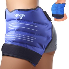 NEWGO Hip Ice Pack Wrap Cold Therapy Gel Pack for Hip Replacement Surgery, Bursitis, Sciatica & Swelling Relief - Blue