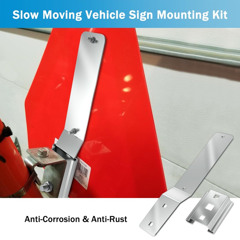 Fixirons Slow Moving Vehicle Sign Mount Kit for Tractor or