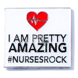 I am Pretty Amazing Nurses Rock Appreciation Award Pins, 12 Pins