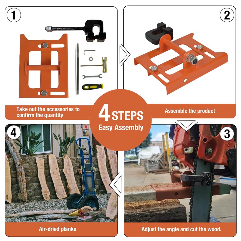 SurmountWay Chainsaw Mill Guide, Portable Vertical Lumber Cutting Guide, Timber