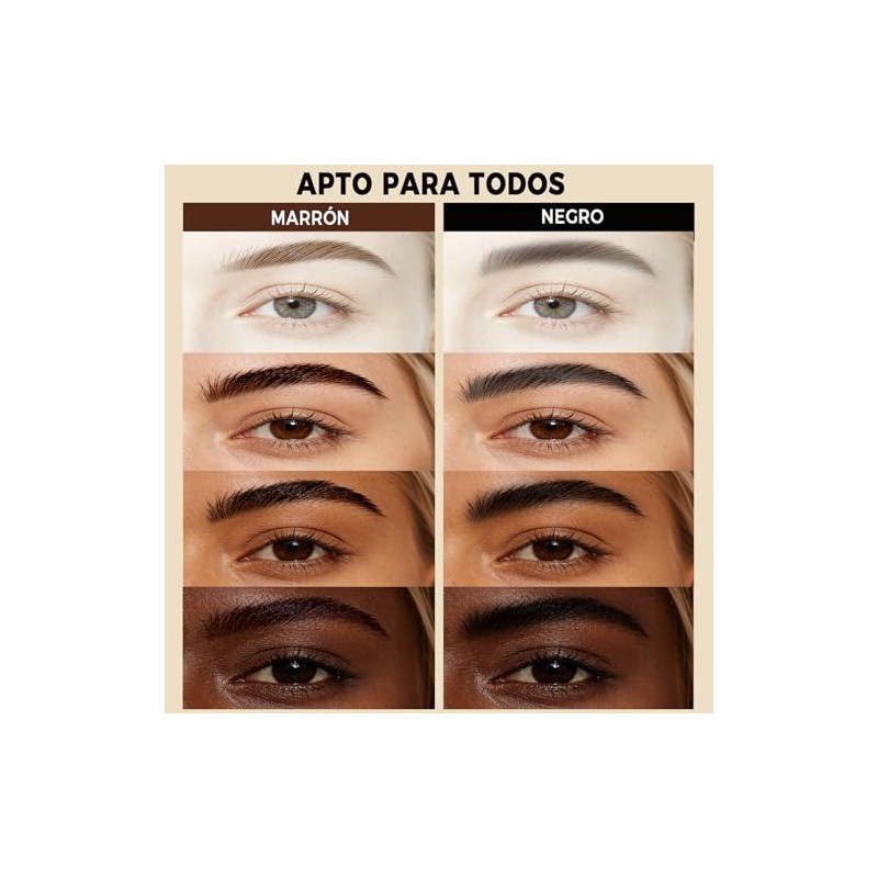 LEKOU 2PCS Lápiz De Cejas De Doble Punta, Natural, De