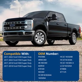 Hood Strut Shock Lift Support Spring Compatible with 2017 2018 2019 2020 2021 2022 F250 F350 F450 F550 Super Duty, Replace# 4B-965360 4B965360 HC3Z16C826A, HC3Z-16C826-A, PM3986, Set of 2 by AUCLIDIS