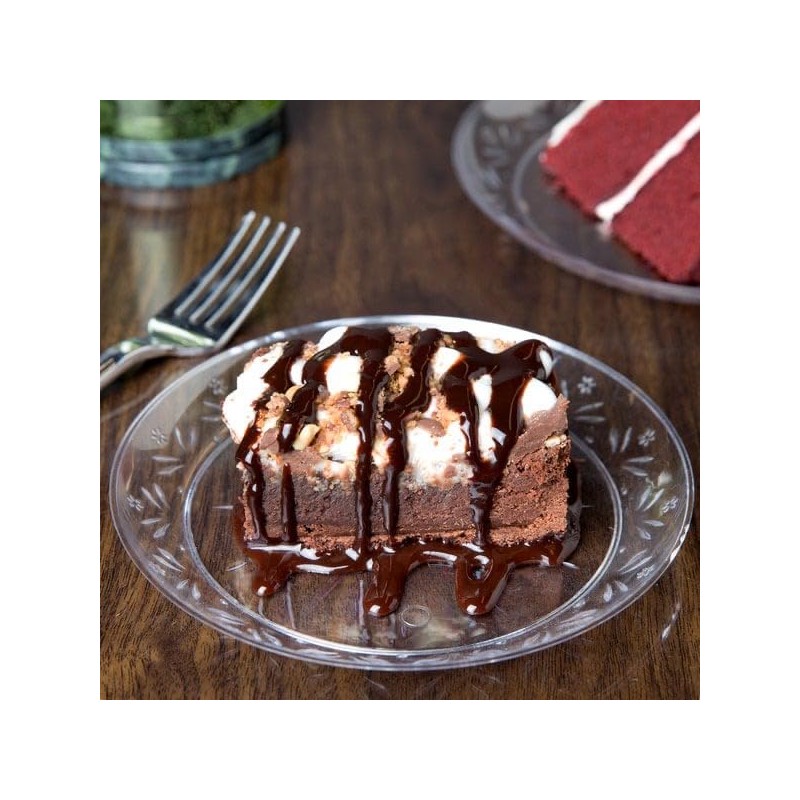 Clear Plastic Plates, 9 Inch Diameter, 240 Count