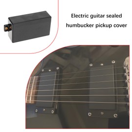 EMSea 2pcs Guitar Dual Pickup Cover Plastic with Copper Ear Pickup Case Guitar Pickup Cover Closed Pickup Box Suitable for Electric Guitar Black 69x39x21mm