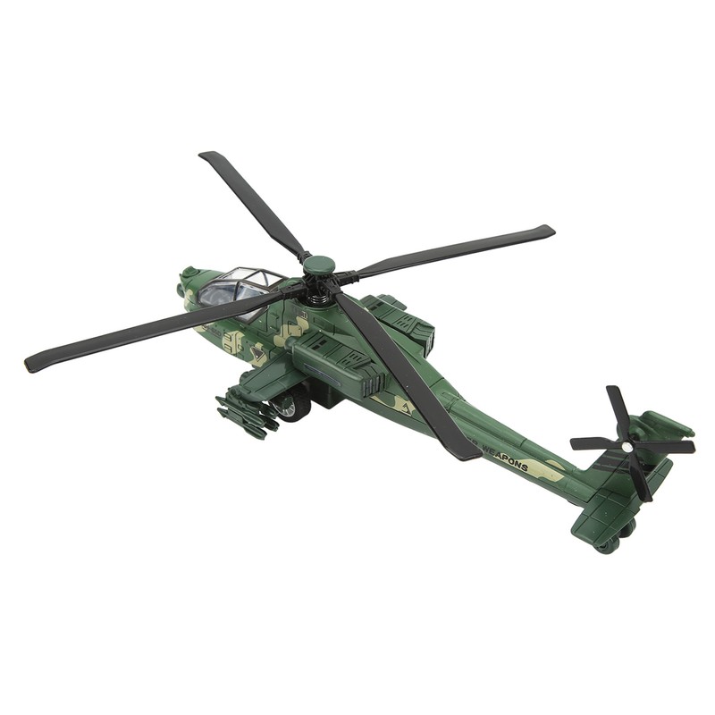 Alloy Copter Model Simulated Lifelike Diecast Pull Back Sound Light