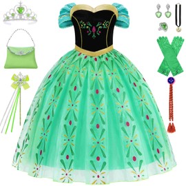 IBQ Girls Dress Set for Kids Princess Costume Cosplay Cute Dress Up Birthday Outfits Gift Theme Party BQ056M
