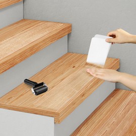 SMILOOL Clear Non Slip Stair Treads for Wooden Steps Indoor 15 Pack 6" x 30" Pre-Cut Anti Slip Stair Strips for Wood Stairs, Grip Tape Transparent Step Tread Grips for Dogs Kids and Pets, Waterproof