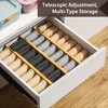 DUCOO 4 PCS Drawer Divider, 17"-22" Adjustable Bamboo Drawer Dividers