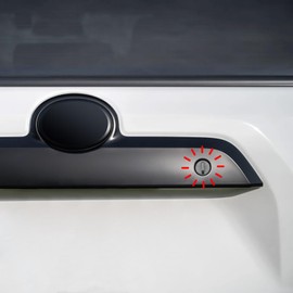 Qyebbk Magnetic Trunk Keyhole Covers for 2010-2019 Toyota 4Runner Tailgate Door Lock Protector Decor for 4 Runner Accessories Black,1Pcs(Not Fit Limited)