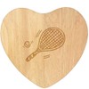 'Tennis Racket' Wooden Heart Shaped Chopping/Cutting Board (WB00044744)