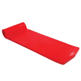 WOW Sports Dipped Foam Mat, Floating Pad for Lakes & Swimming Pools, Adult Pool Float, 6 Foot Long Versatile Mat for Yoga & Camping (Red)