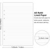 (5 Pack) A5 Lined Refills Paper for Filofax Planner/Binders/Organizer, 6
