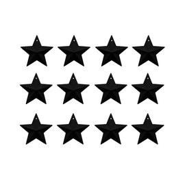 CVHOMEDECO. Country Rustic Primitive Vintage Gifts Black Small Metal Barn Star Wall/Door Decor, 2-1/4 Inch, Set of 12.