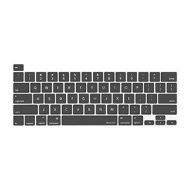 MOSISO Keyboard Cover Compatible with MacBook Pro 13 inch M2 2022, 2021 2020 M1 A2338 A2289 A2251 & Compatible with MacBook Pro 16 inch 2020 2019 A2141 Touch ID,Protective Silicone Skin, Space Gray