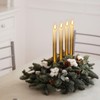 DRomance Gold Flameless Taper Candles Battery Operated with Remote Timer,