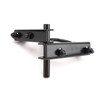 Industrial Chain Link 4" Black Pressed Steel Offset Gate Hinge