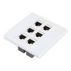 Ethernet Wall Plate 6 Port, Cat 6 Ethernet Wall Outlet