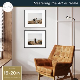 MCS Foundry Metal 16x20 matted to 11x14 Black Gallery Wall Frame (2-Pack)