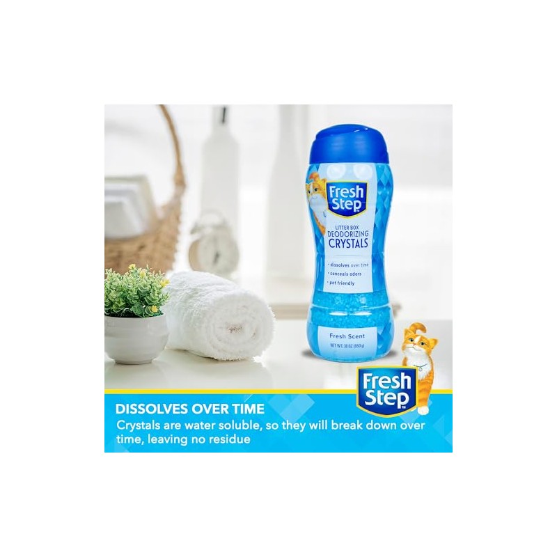 Fresh Step Cat Litter Crystals Deodorizer, Non Toxic Odor Neutralizing