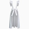 Jeufoin Women Vintage Victorian Maid Ruffles Pinafore Apron Pioneer Colonial