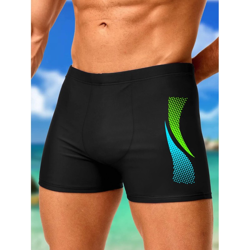 Men’s Quick-Dry Swim Trunks for Beach & Pool – Printed
