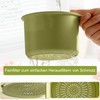 Sink Strainer, Large Green Sink Strainer Hanging, One Button Lid,