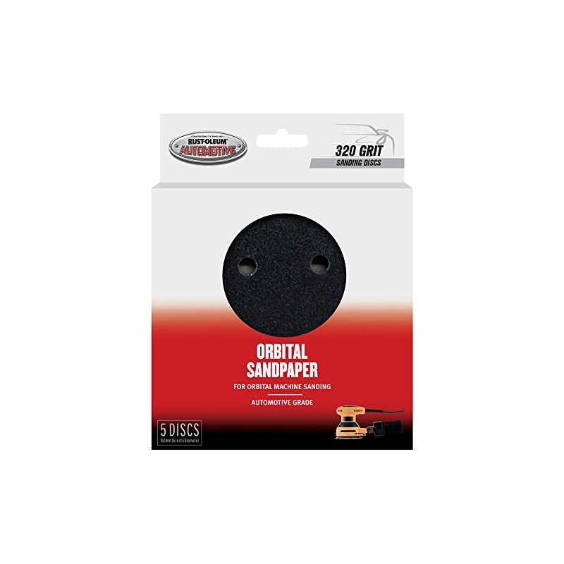 Rust-Oleum Automotive 320 Grit Velcro Orbital Sanding Disc