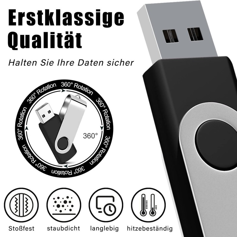 EASTBULL USB Stick 512MB Pack of 20 Rotate Metal USB