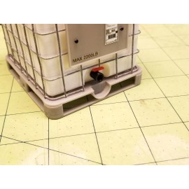 Unbranded Custom Made IBC 275g Tote at 1:14 Scale for RC Construction and Truck Cargo