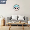Rm Regalomex Reloj De Pared Análogo Diseño Con Panda Para