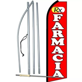 NeoPlex Rx Farmacia Flag with Flag Pole and Spike