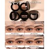 2Colors Eyebrow Powder Kit,Reddish Dark Brown Tinted Brow Powder Long-Lasting