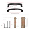 TUNNY 10 Pack Cabinet Handles-Matte Black 4"/102mm Screw Spacing Drawer