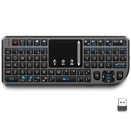 T808 Mini Wireless Keyboard with Touchpad &DPI Adjustment | Centered touchpad, 2.4G+BT，rechargeable, Seven-color backlight，perfect for travel, office, and home use