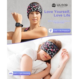 LOVE EYE Sleep Headphones Headband, Adjustable Sport and Sleeping Headphones with Bluetooth & HD Hi Fi Speakers, Snoozeband for Side Sleeper, Travel, Meditation, Yoga, Audio books, Insomnia