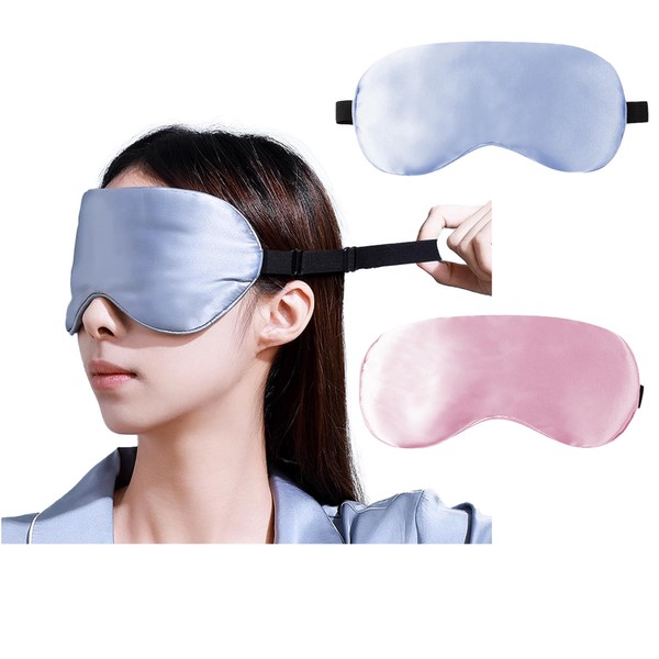JK Home Thick, Set of 2, Eye Mask, Sleeping, Adjustable,