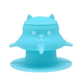 MYHJL 230ML Silicone Puppy Feeder for Multiple Puppies, Puppy Milk Feeder Puppy Bottles for Nursing Station with 4 Teats for Kittens, Puppies, Rabbits, Pigs Nursing Supplies (Blue)