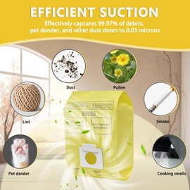 Vacuum Bags Replacement for Kenmore Canister C/Q 50555 50557 50558 and Pana·sonic Type C-5 Vacuums - Premium Vacuum Cleaner Dust Bag, 36 Pack