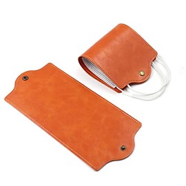 pont du monde Mask Case, Mask Pouch, Portable, Antibacterial, Foldable, Stylish (1 Piece, Orange)