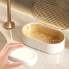 Sbomi Double Layer Removable Soap Dish, Soap Dish with Drain