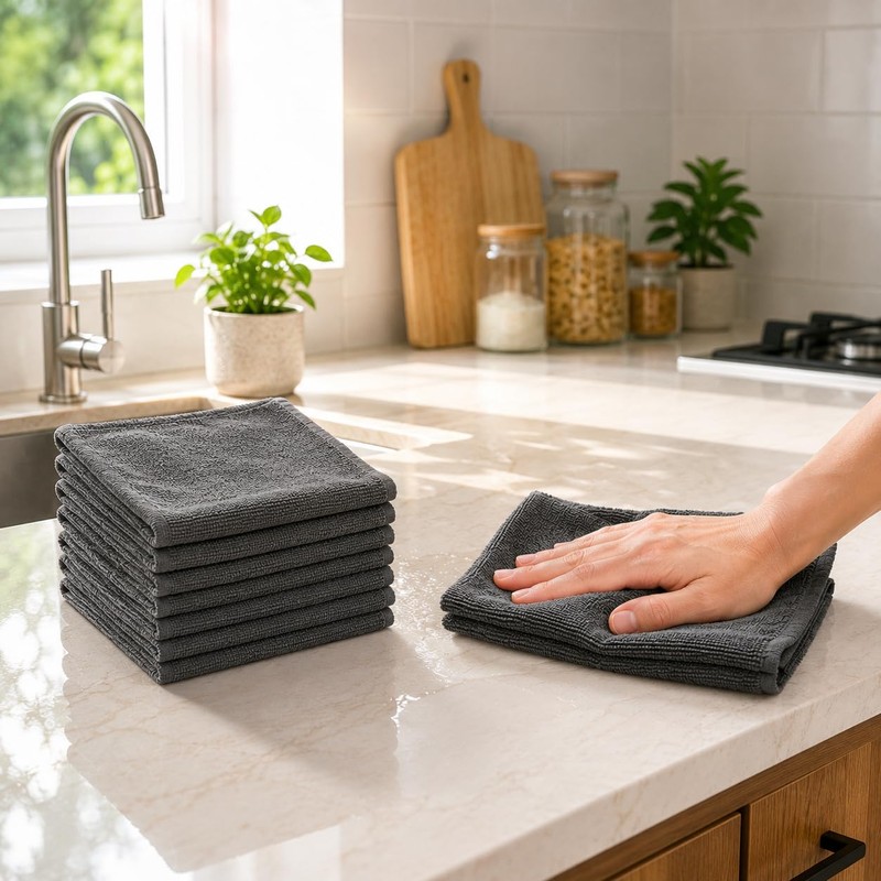 12 Pack Microfiber Cloth Ultra Absorbent Lint Free Streak Free
