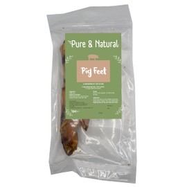 Pure & Natural Pig Feet - Natural Dog Chews Long Lasting with Dog Bones Large - Long Lasting Dog Chew - Pig Trotters Bones for Dogs - Healthy Dog Chews - 1 Piece
