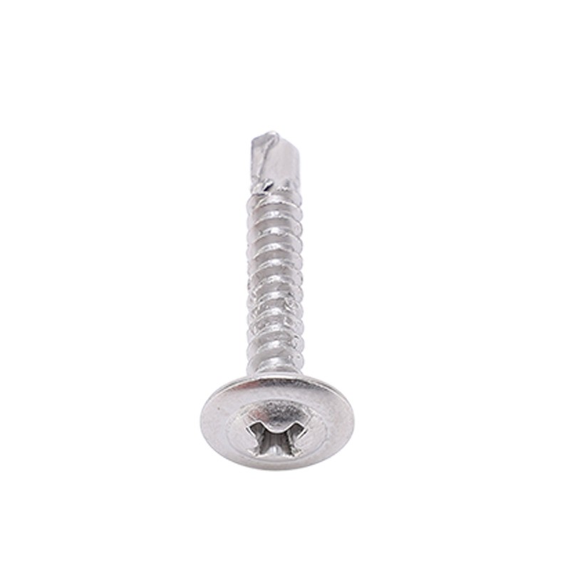 100Pcs Self Drilling Screw M4.2x25 Round Washer Stainless Steel Fastener