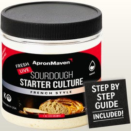 Premium Fresh Live Sourdough Starter Culture, French Style, Milder Tanginess for Baguettes, Pain de Campagne, French Country Loaves