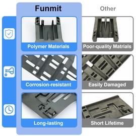 Upgraded WPW10546503 Dishwasher Top Rack Adjuster Compatible with Kitcheneaid Dishwasher Parts Upper Rack, Includes W10546503 W10195840 W10195839 W10250160 Part for Whirlpool kenmore Dishwasher, 8 PCS