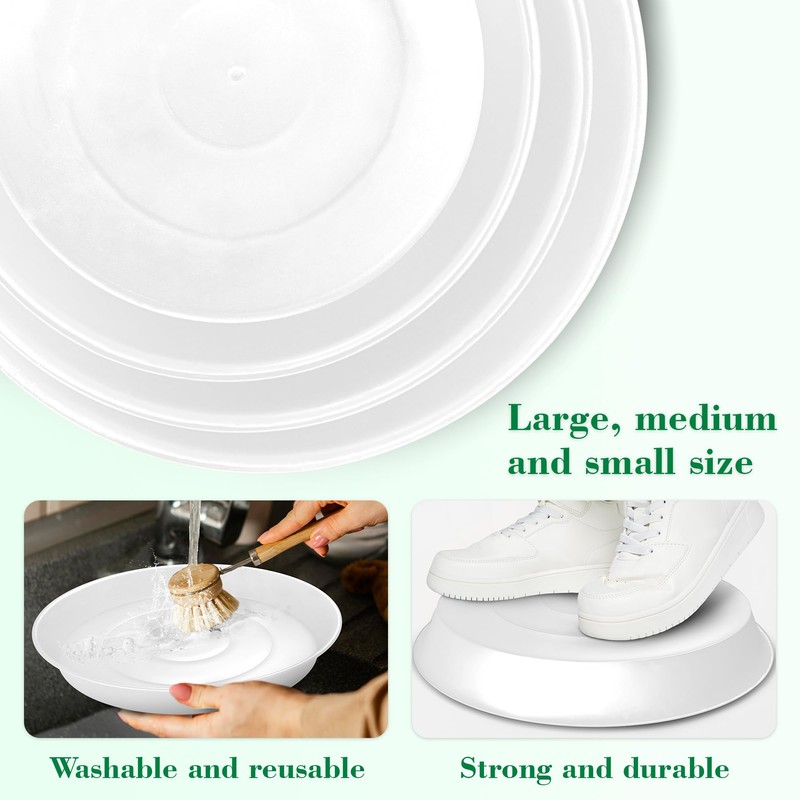 U0U 3 Size Round Stepping Stone Mold,10" 11.4" 12.6" Cement