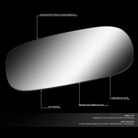 Auto Dynasty Driver/Left Side Door Rear View Mirror Glass Lens Replacement Compatible with 1998-2011 Lincoln Town Car Driver