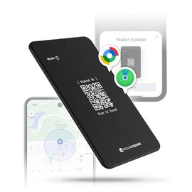 Rolling Square AirCard Dual – Bluetooth Wallet Tracker Android y Apple Tracking Card Compatible con Apple iOS Find My, Google Android Find Hub, Carga 