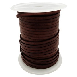 esnado Leather Cord Flat 5 mm x 1.5 mm Choice of Colour/Length (10 Metres, Antique Brown)